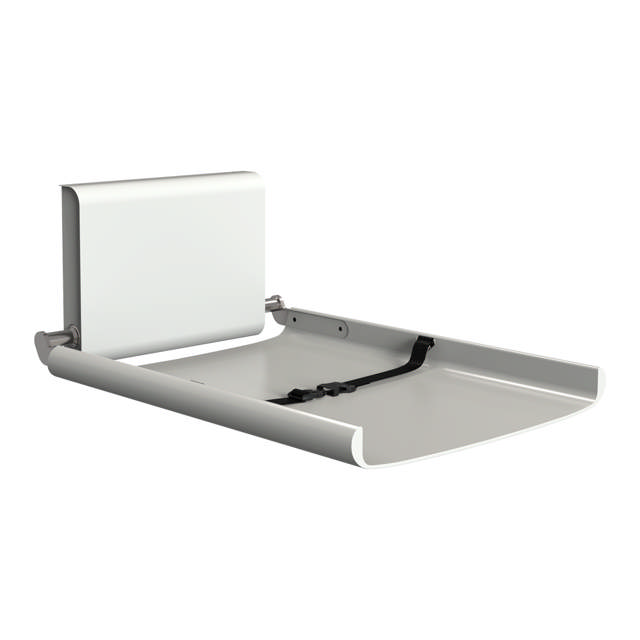 BJÖRK baby changing station with safety strap, white