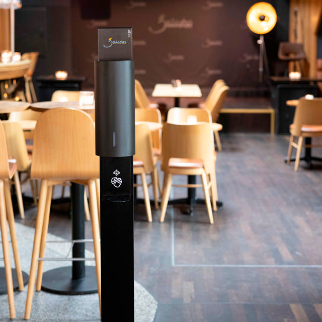 BJÖRK touch-free dispenser for liquid soap/disinfectant, white