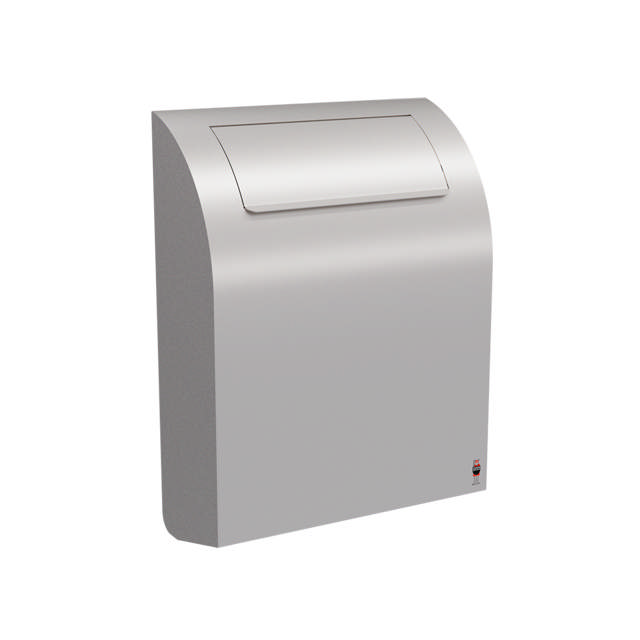 STAINLESS DESIGN mini waste bin, 11 L with flap lid