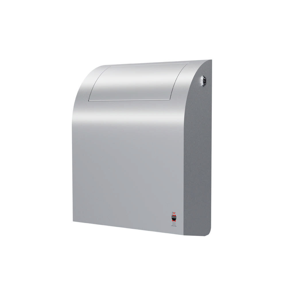 STAINLESS DESIGN waste bin, 12 L with self-closing tip-down lid