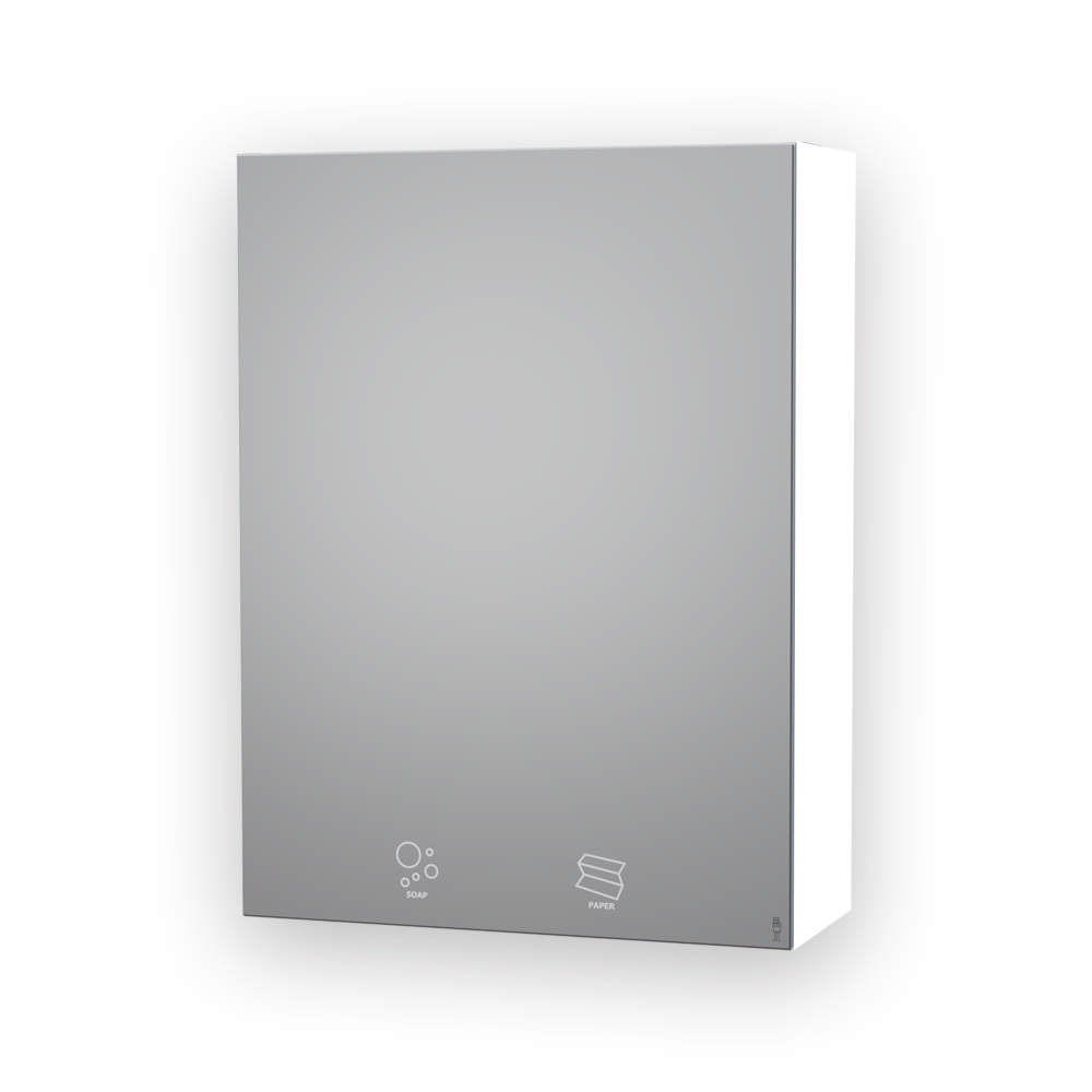 PANEL, built-in soap- and paper towel dispenser, 670x800