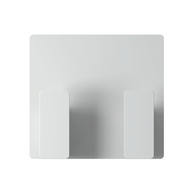 Hanger, double, white